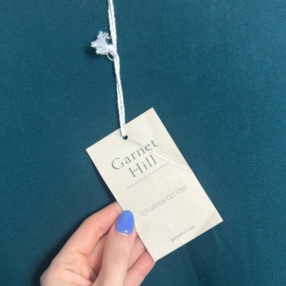 Garnet Hill Deep Teal Midi Dress - Picture 3 of 9